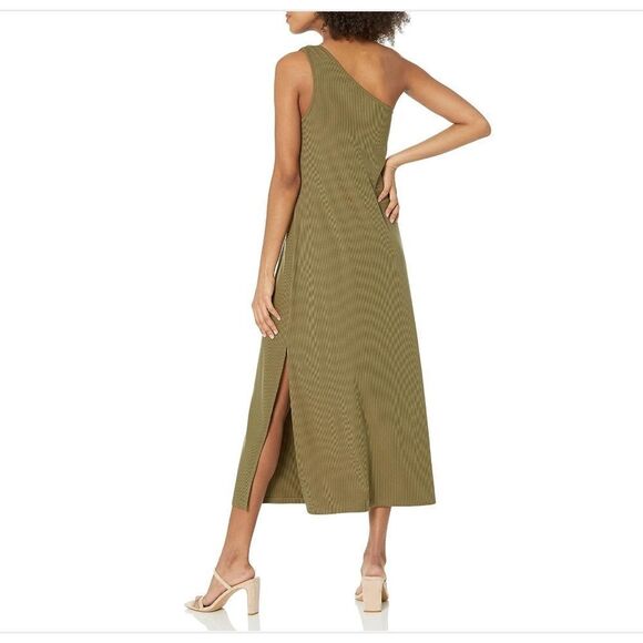 The Drop Women's Mickey Loose-Fit One-Shoulder Cutout Rib Knit Maxi Dress Small - Picture 2 of 13